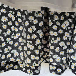 小花柄の裏地付きスカート、前タック後ろゴムギャザー(８０㎝丈) 10枚目の画像