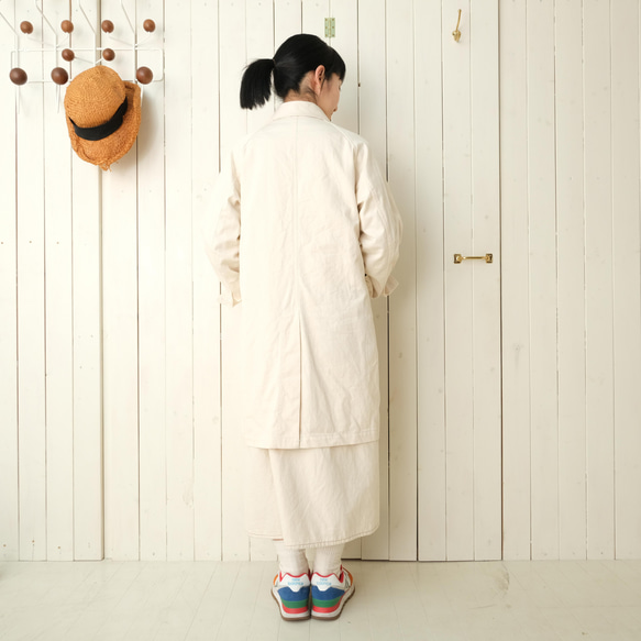 french work coat　ecru sizeL 第3張的照片