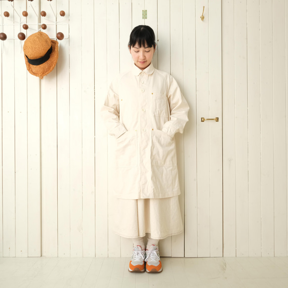 french work coat　ecru sizeL 第6張的照片