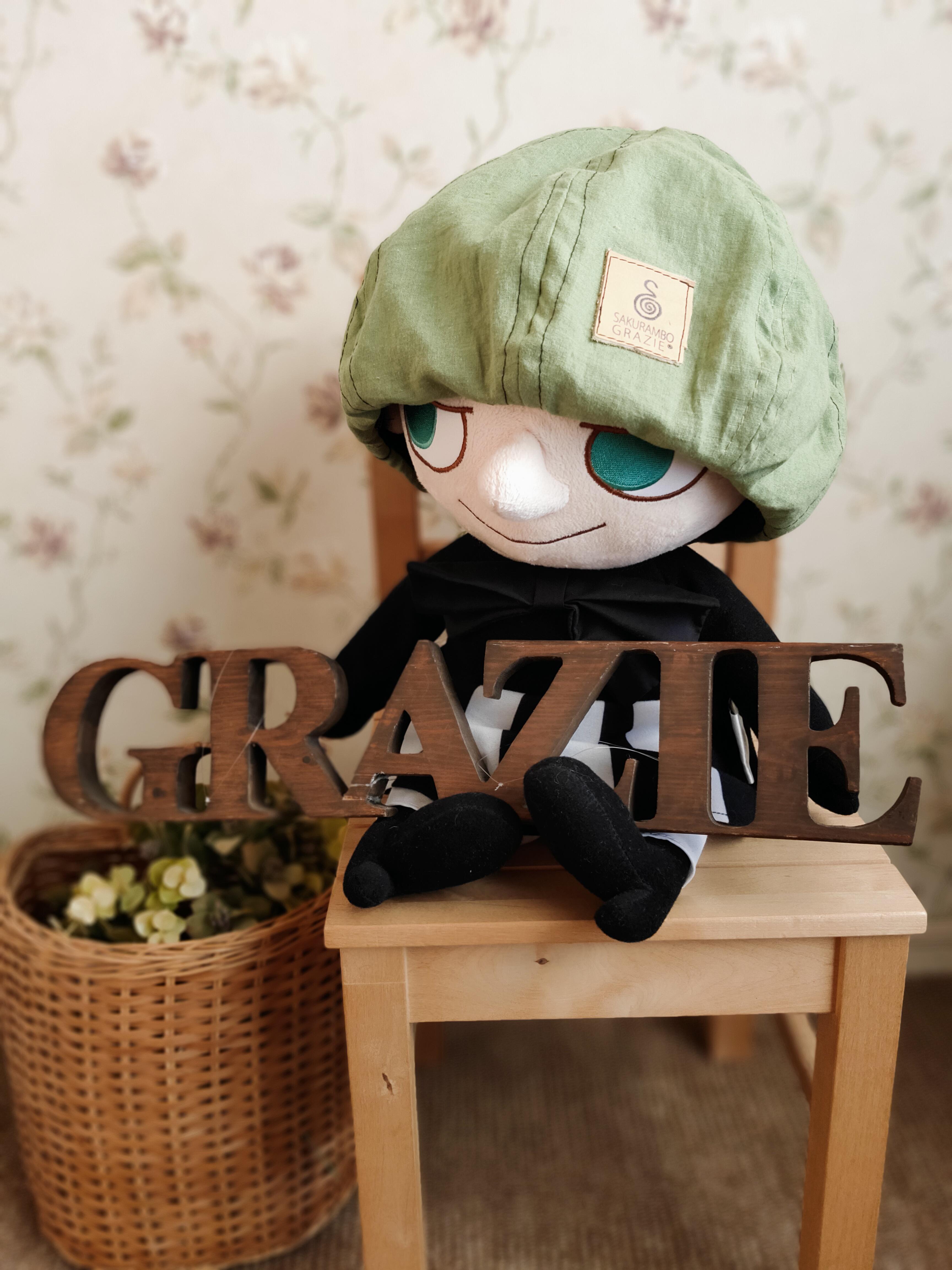 アレッサンドロミケーレ 【美品】GUCCI ヘンプ ベレー帽 グリーンストライプ