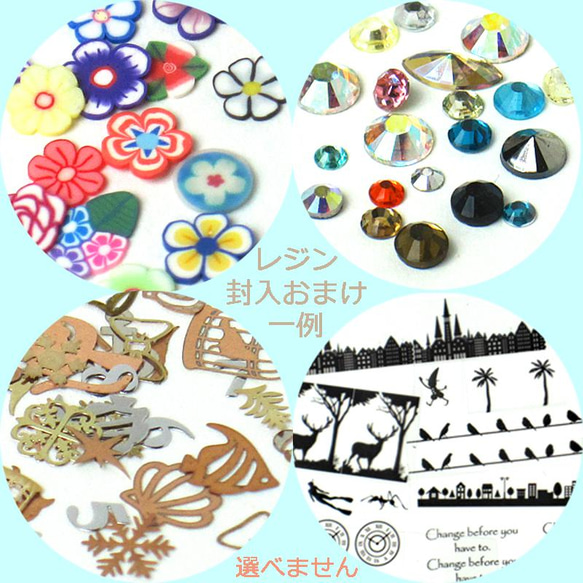 ★値引き★ 月に猫 レジン枠 40×37 5個 シルバー おまけ付き　ねこ レジン フレーム チャーム  パーツ 手芸 6枚目の画像