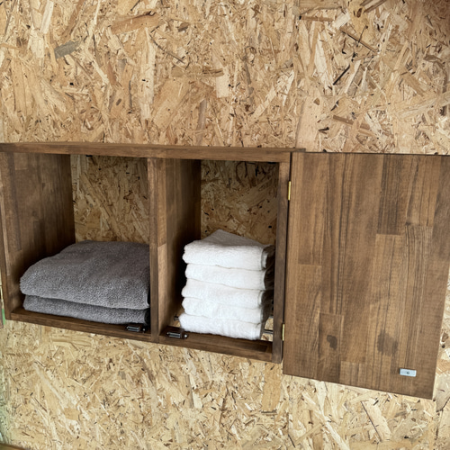 木製タオルストッカー 3種有り】木目を活かしたタオルストッカー 棚・シェルフ・ラック