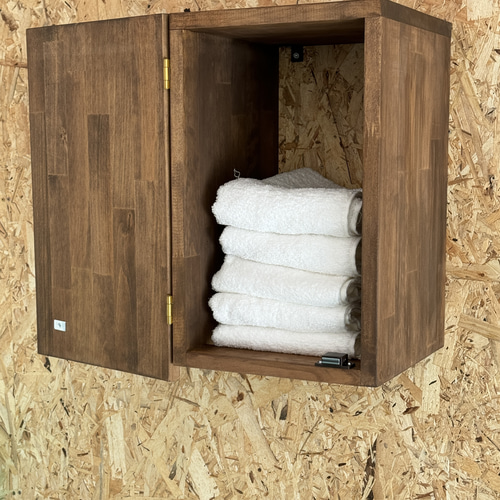 3種有り】木目を活かしたタオルストッカー 棚・シェルフ・ラック