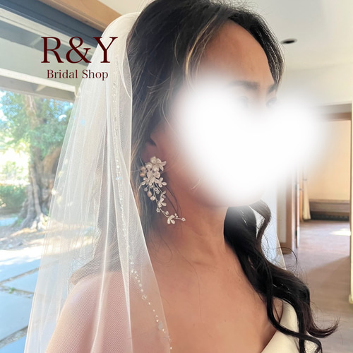 結婚式用　ウェディング　PRONOVIAS ピアス　美品 PR0022 COPPER｜PRONOVIAS(プロノビアス)のウェディングドレス