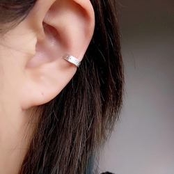 プラネタリウムモチーフのイヤーカフ◇星 夜空 星空 純銀 ピュアシルバー 片耳用 イヤカフ カフス 13枚目の画像