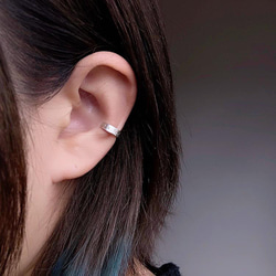 プラネタリウムモチーフのイヤーカフ◇星 夜空 星空 純銀 ピュアシルバー 片耳用 イヤカフ カフス 14枚目の画像