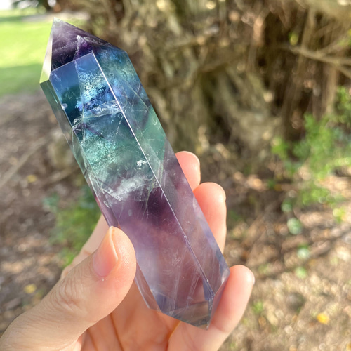 レインボーフローライト① 〜ダブルポイント〜 天然石 kotonoha-abi