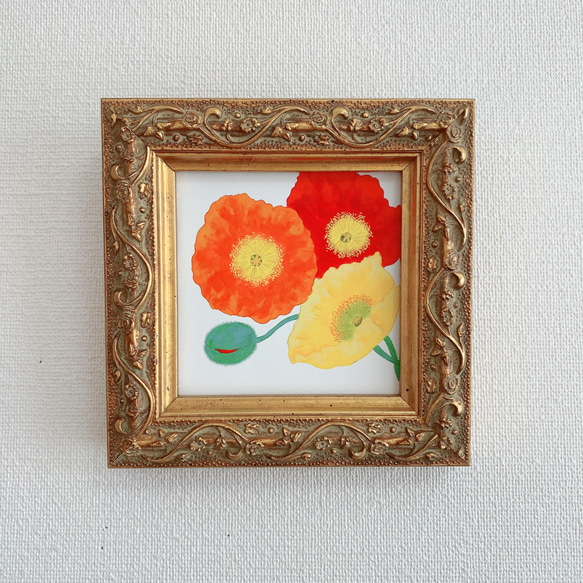 Creema限定 日本画/原画《ポピー》 絵画 Blancheur art 通販