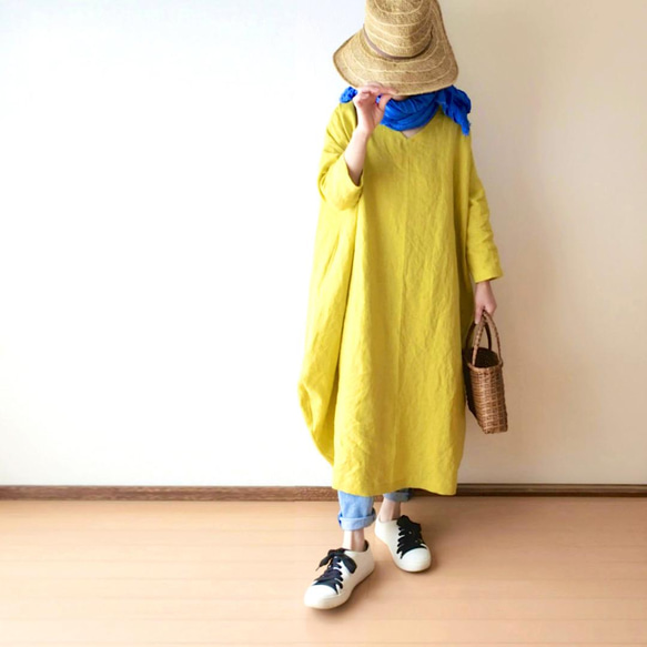 受注】再々販☆春色♪オーバーサイズのコクーンワンピース