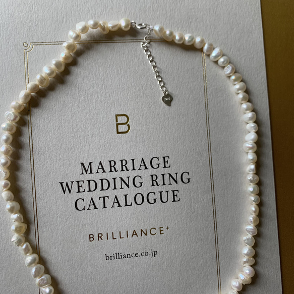 【42センチ】淡水バロックパール ネックレス チョーカー真珠　結婚式　二次会 3枚目の画像