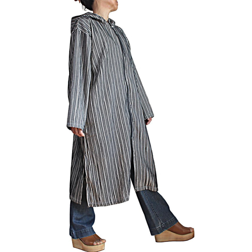 柔らかコットンモノトーンタックジュラバコート（JFS-167-01） コート