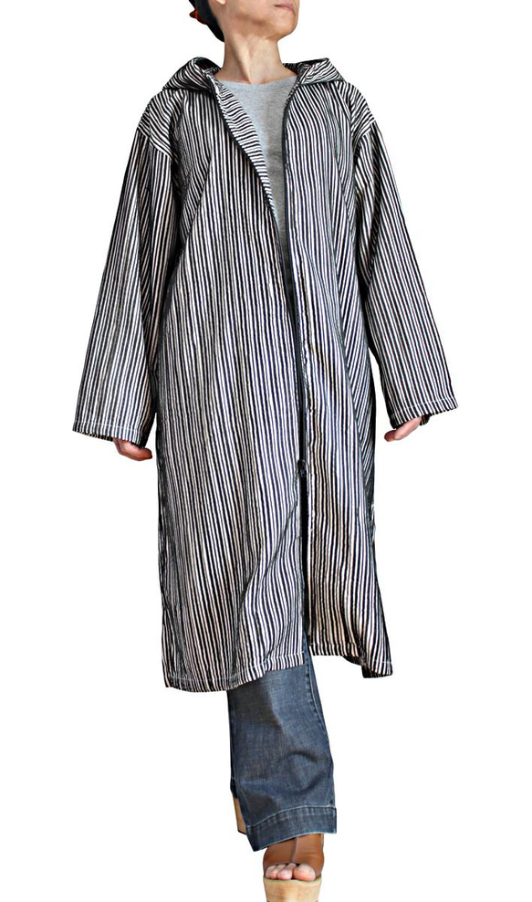 柔軟棉質單調褶襉杜拉巴外套 (JFS-167-01) 第5張的照片