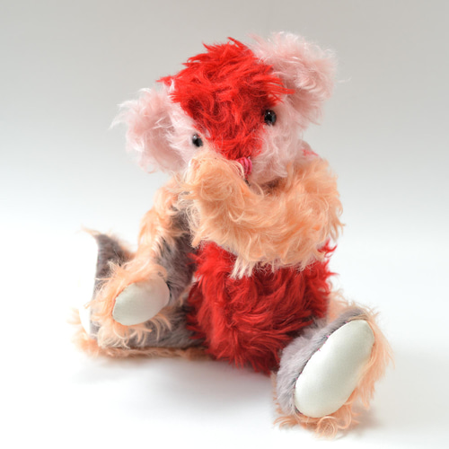 ベージュ テディベア 赤いパッチ付き✨アンティークテディベア ベージュ テディベア 赤いパッチ付き✨アンティークテディベア