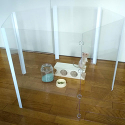 德古透明圈另用（約高60cm x 寬45cm）房間圍欄折疊寵物圈 第5張的照片