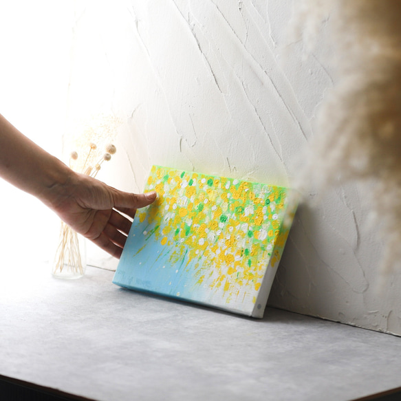 【原画】　ミモザ　約227×158mm（SMサイズ）キャンバス　送料無料 7枚目の画像