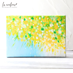 【原画】　ミモザ　約227×158mm（SMサイズ）キャンバス　送料無料 1枚目の画像