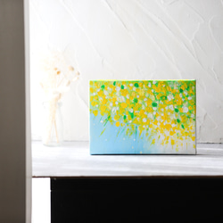 【原画】　ミモザ　約227×158mm（SMサイズ）キャンバス　送料無料 2枚目の画像