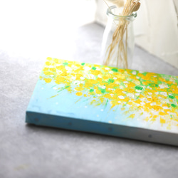 【原画】　ミモザ　約227×158mm（SMサイズ）キャンバス　送料無料 6枚目の画像