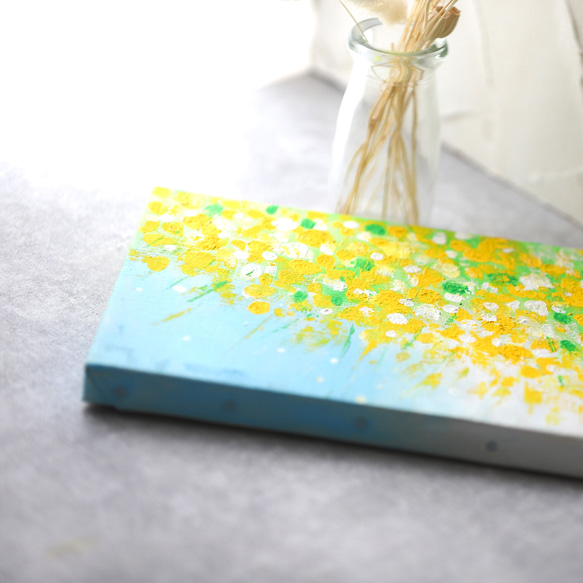 【原画】　ミモザ　約227×158mm（SMサイズ）キャンバス　送料無料 6枚目の画像