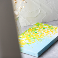 【原画】　ミモザ　約227×158mm（SMサイズ）キャンバス　送料無料 8枚目の画像