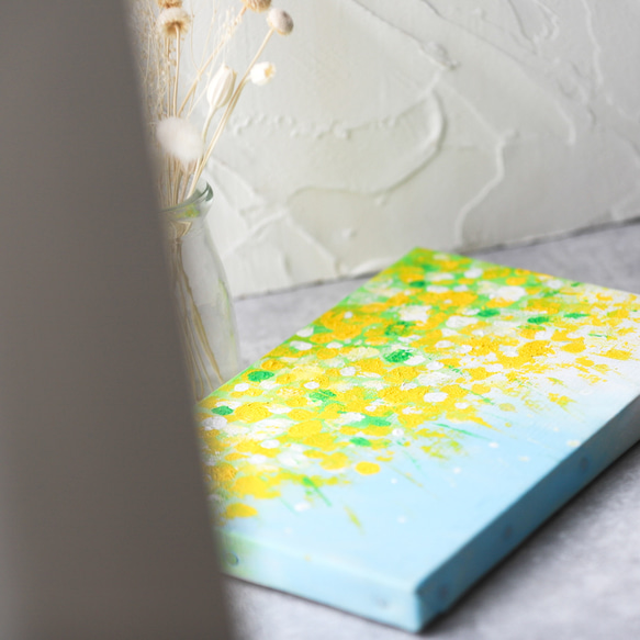 【原画】　ミモザ　約227×158mm（SMサイズ）キャンバス　送料無料 8枚目の画像