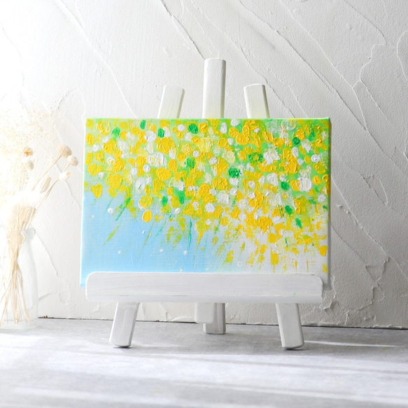 【原画】　ミモザ　約227×158mm（SMサイズ）キャンバス　送料無料 3枚目の画像