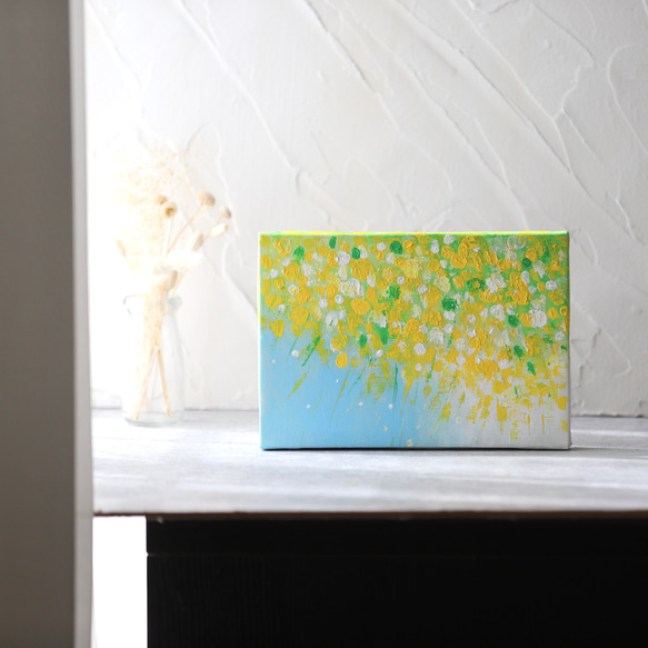 【原画】　ミモザ　約227×158mm（SMサイズ）キャンバス　送料無料 11枚目の画像
