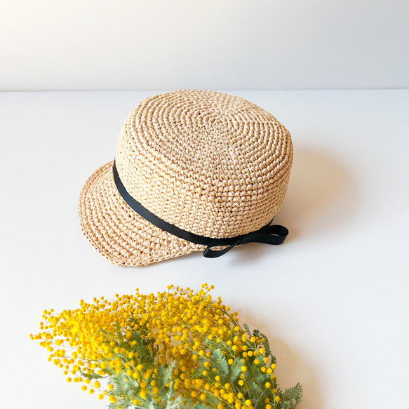 麦わら ワークキャップ 【受注製作】 帽子(ベビー・キッズ) meet