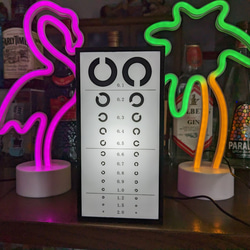 視力検査 眼鏡屋 メガネ めがね 電光板 インテリア ミニチュア 看板 玩具 置物 雑貨 LED2wayライトBOX 6枚目の画像