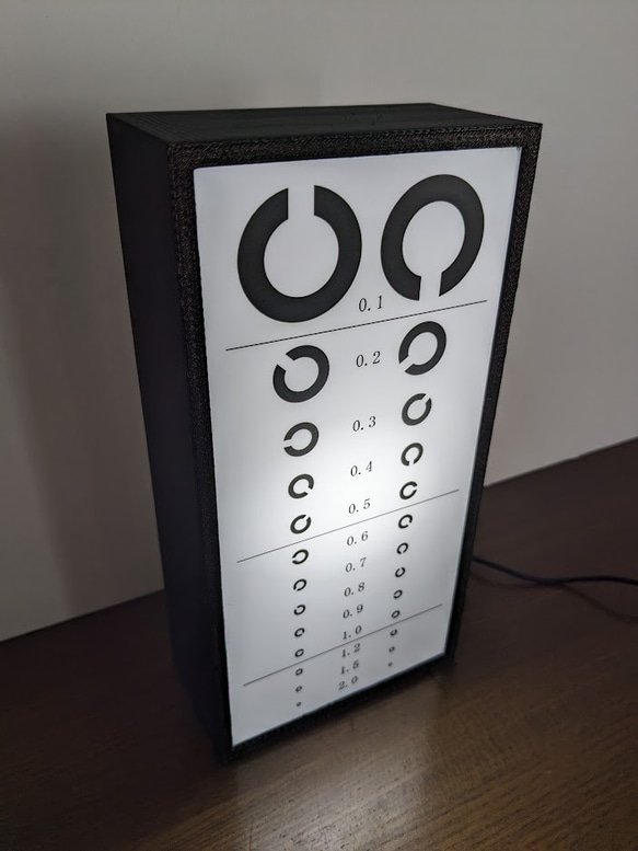 視力検査 眼鏡屋 メガネ めがね 電光板 インテリア ミニチュア 看板 玩具 置物 雑貨 LED2wayライトBOX 3枚目の画像
