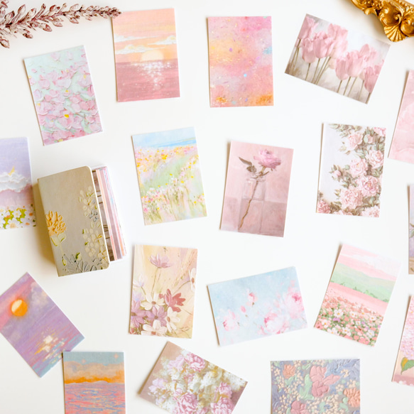 SALE！コラージュ素材 シールブック 50枚 dream in spring