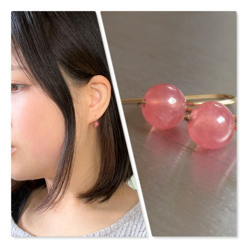 インカローズ ラウンド *** (14Kgf)フックピアス ピアス（フック 