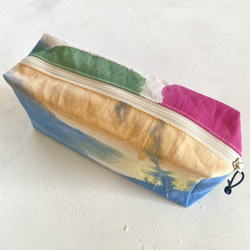《Creema限定福袋》手染めの帆布ショルダーバッグと新作ポーチのセット / palette pink セット 4枚目の画像