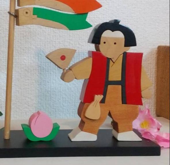 組み木の五月人形 鯉のぼり(大)と桃と桃太郎(大) 組み木の五月人形 鯉のぼり(大)と桃と桃太郎(大)