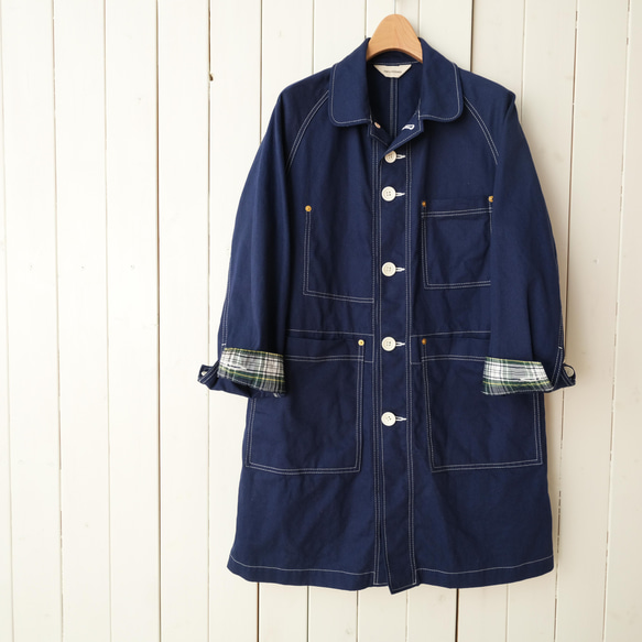 french work coat　blue 第2張的照片