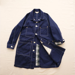 french work coat　blue 第16張的照片