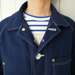 french work coat　blue 第1張的照片