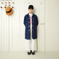 french work coat　blue 第6張的照片