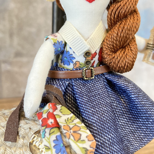 ルルベちゃん】「Liberty & Denim」バッグチャーム リバティ デニム 