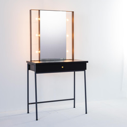 サロンセット面 美容室 スタジオ女優ミラードレッサー（ブラック