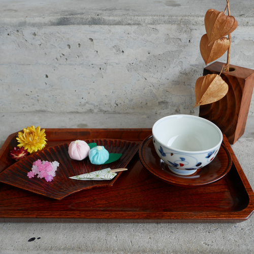 香川漆器*国産天然欅（けやき）茶托5枚組 お椀・ボウル・鉢