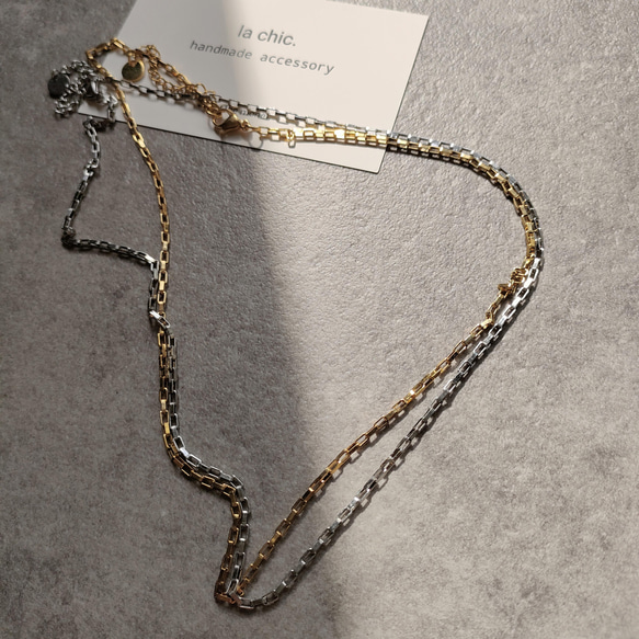 simple chain necklace つけっぱなしOK 1枚目の画像