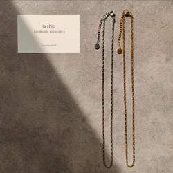 simple chain necklace つけっぱなしOK 4枚目の画像