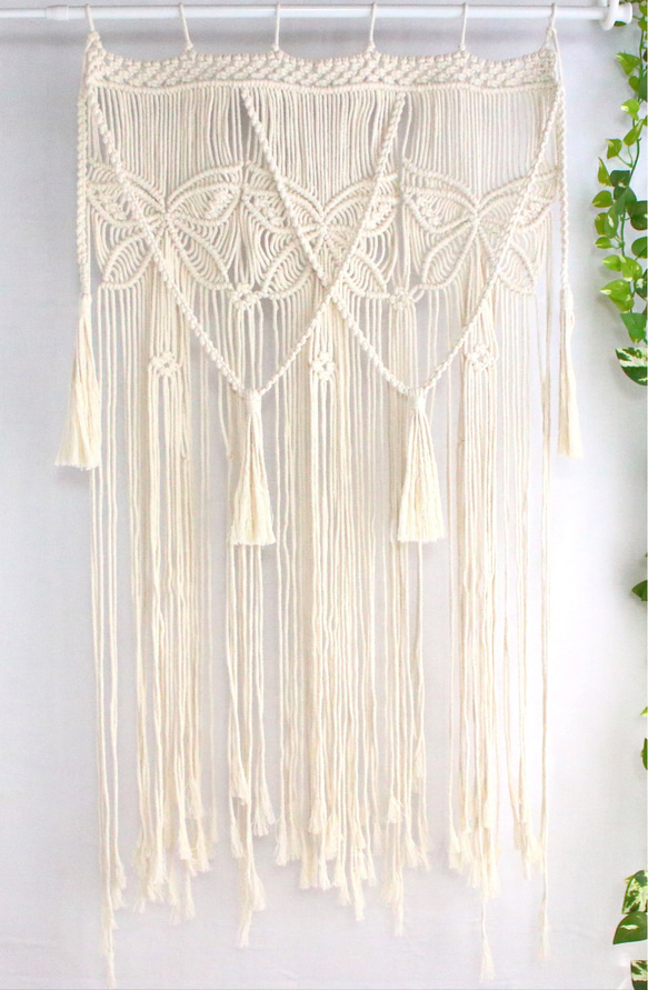 マクラメ　のれん　ガーランド マクラメ編み のれん ガーランド タペストリー カーテン colorful