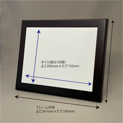 フェルメール デルフトの眺望 フォトタイル木製フレーム付き 3枚目の画像