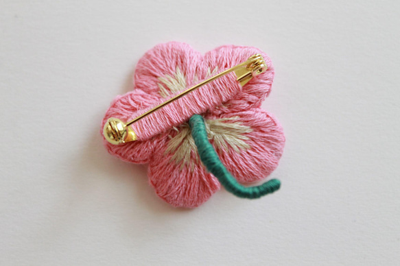 【再販なし一点物】春夏カラーのブローチ～ピンク～ 3枚目の画像