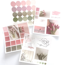 コラージュ素材 30枚入 ＊frame paper card pink＊ [C036] メモ帳