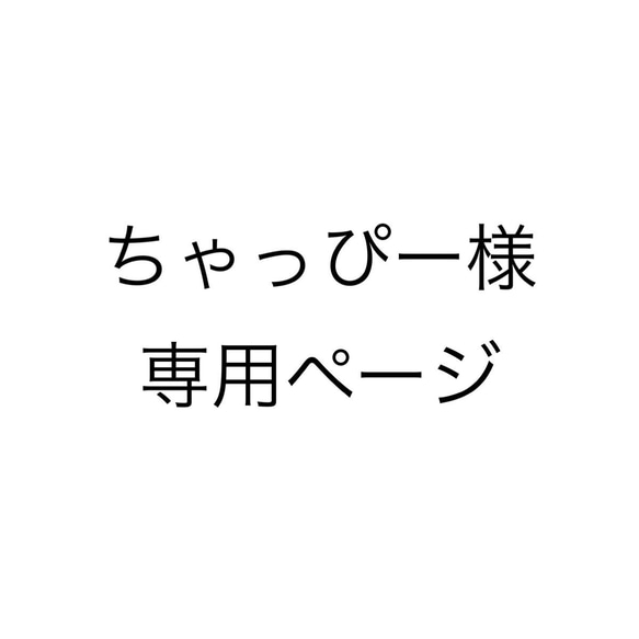 ちゃっぴー様専用ページ 1枚目の画像