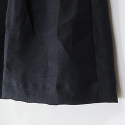 リネン100% ギャザースカート（フリー／黒色） 13枚目の画像