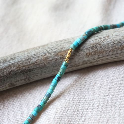 天然ターコイズとカレンシルバーの14kgfブレスレット＃20 ブレスレット